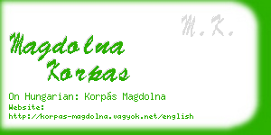 magdolna korpas business card