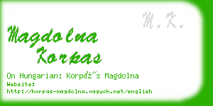 magdolna korpas business card